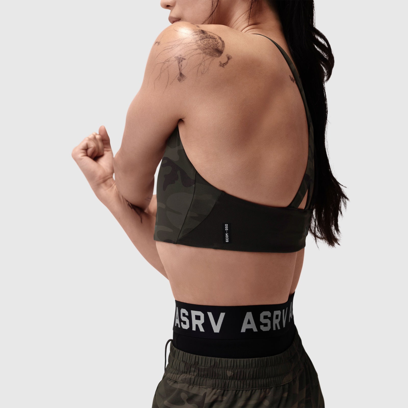 W039. LYCRA® Hybrid Sports Bra Dark Camo | ASRV sale