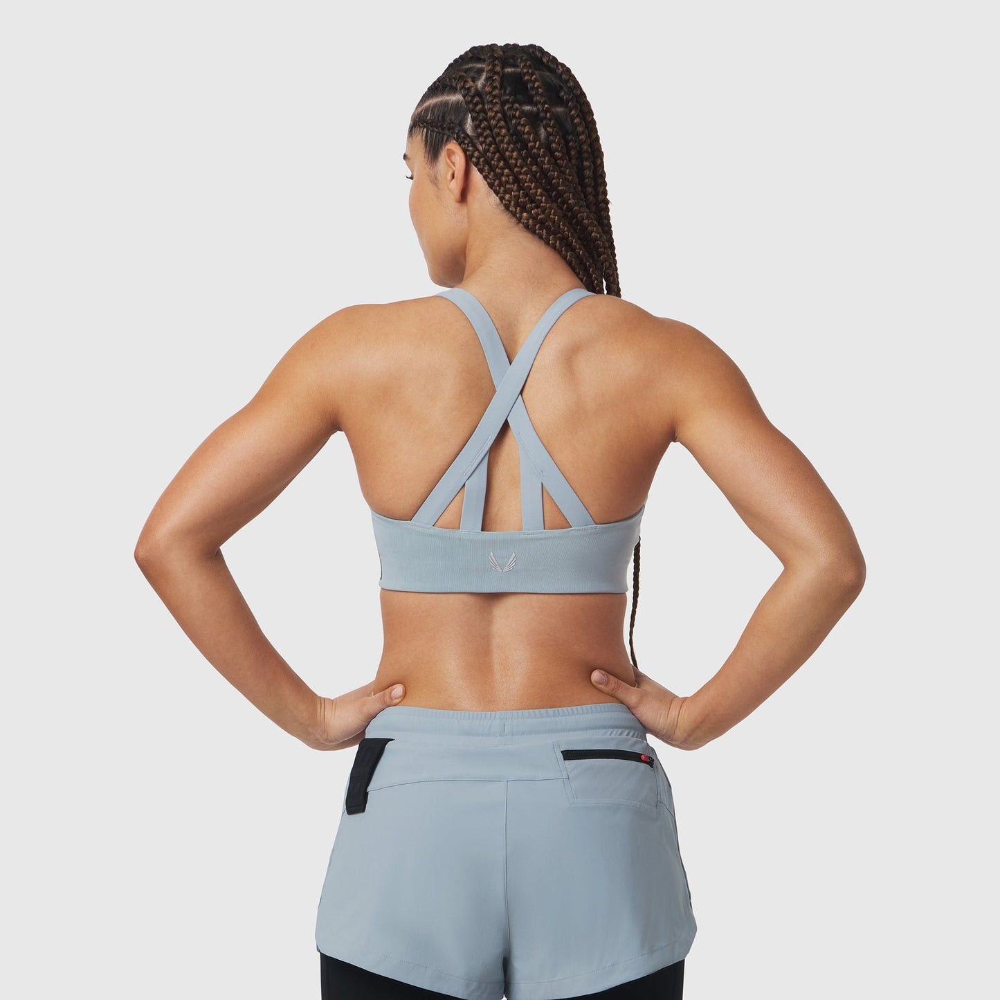 W039. LYCRA® Hybrid Sports Bra Light Sky | ASRV on sale