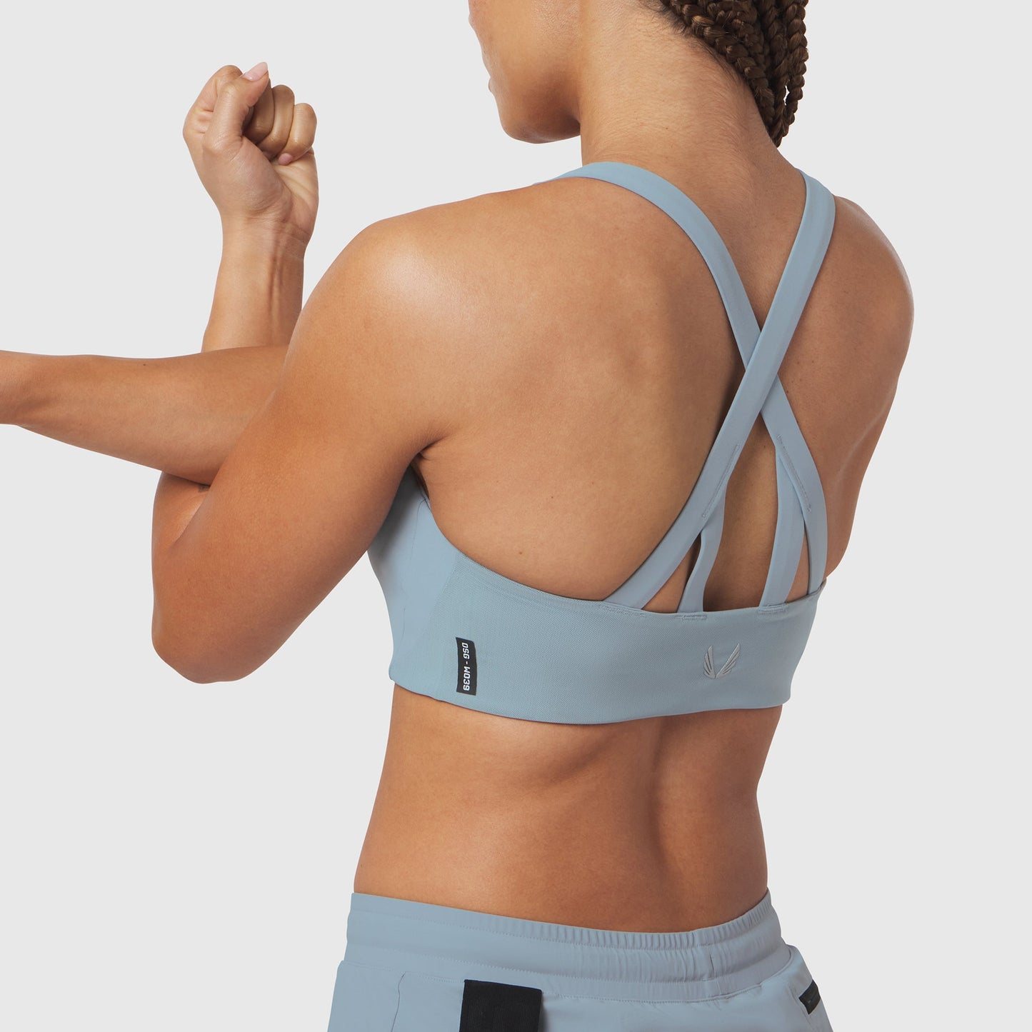 W039. LYCRA® Hybrid Sports Bra Light Sky | ASRV on sale