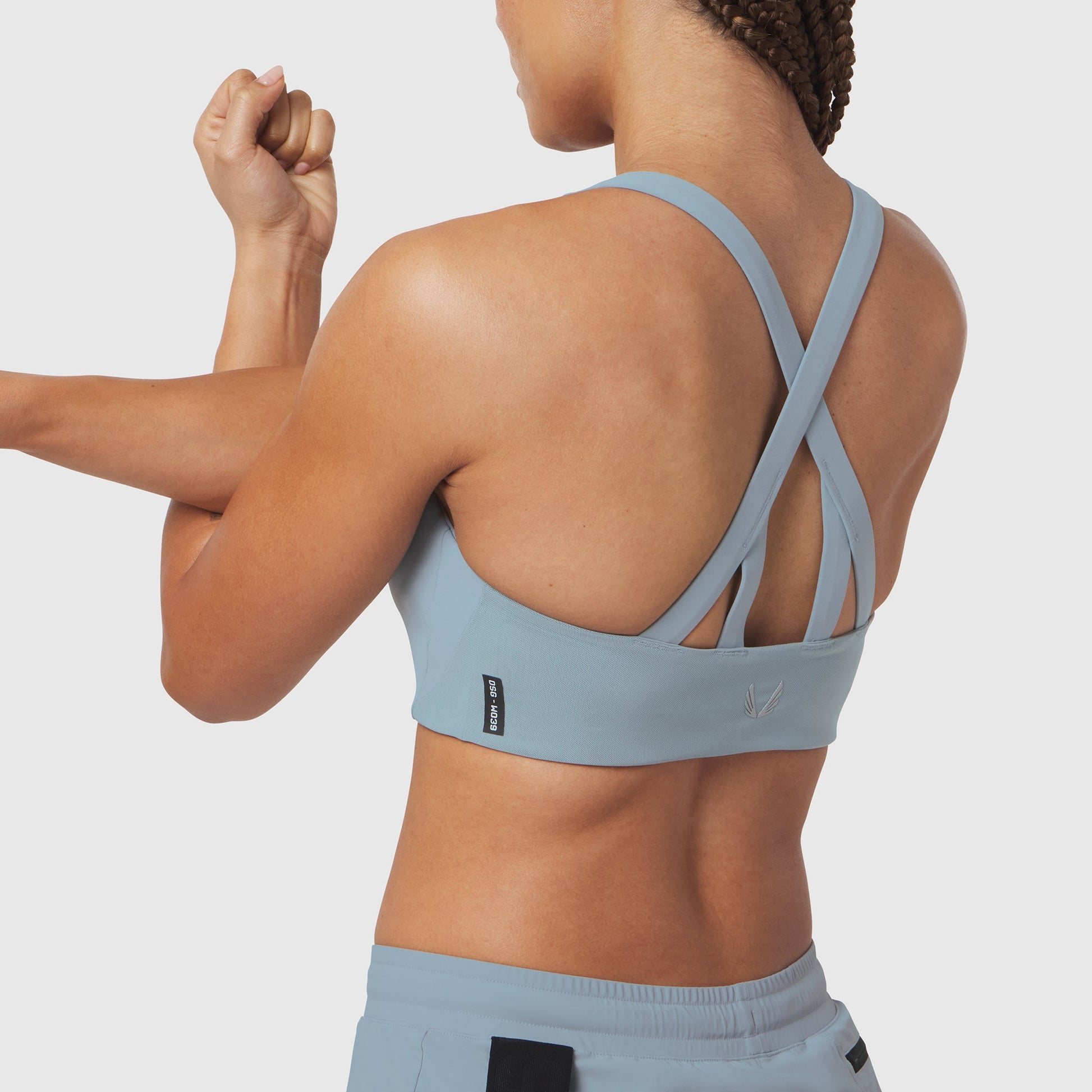 W039. LYCRA® Hybrid Sports Bra Light Sky | ASRV on sale