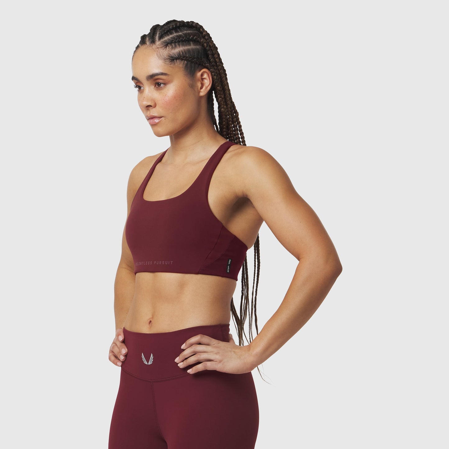 W039. LYCRA® Hybrid Sports Bra Crimson | ASRV for sale