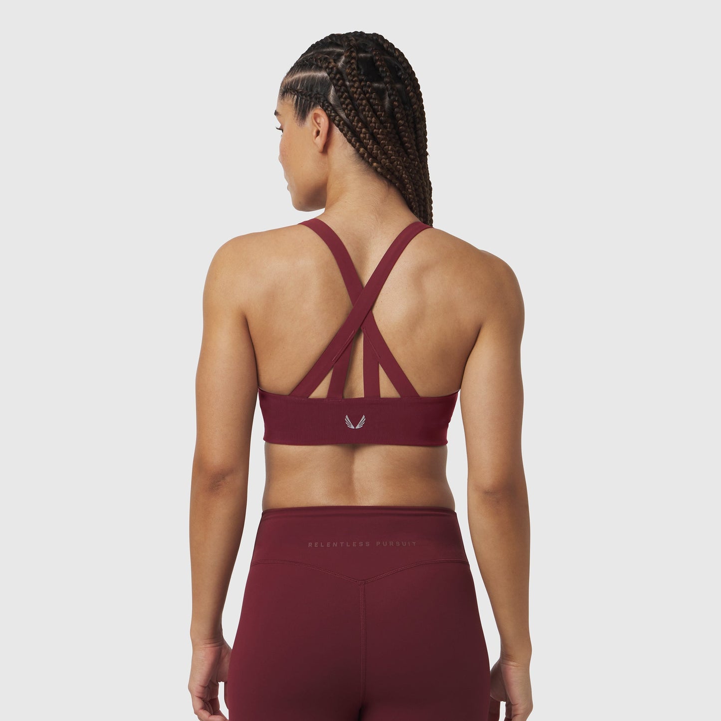 W039. LYCRA® Hybrid Sports Bra Crimson | ASRV for sale