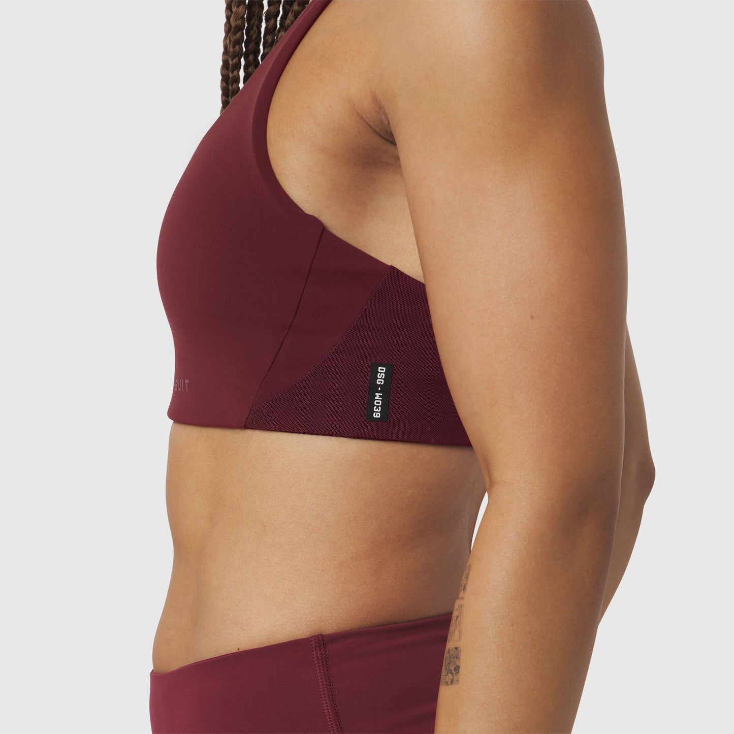 W039. LYCRA® Hybrid Sports Bra Crimson | ASRV for sale