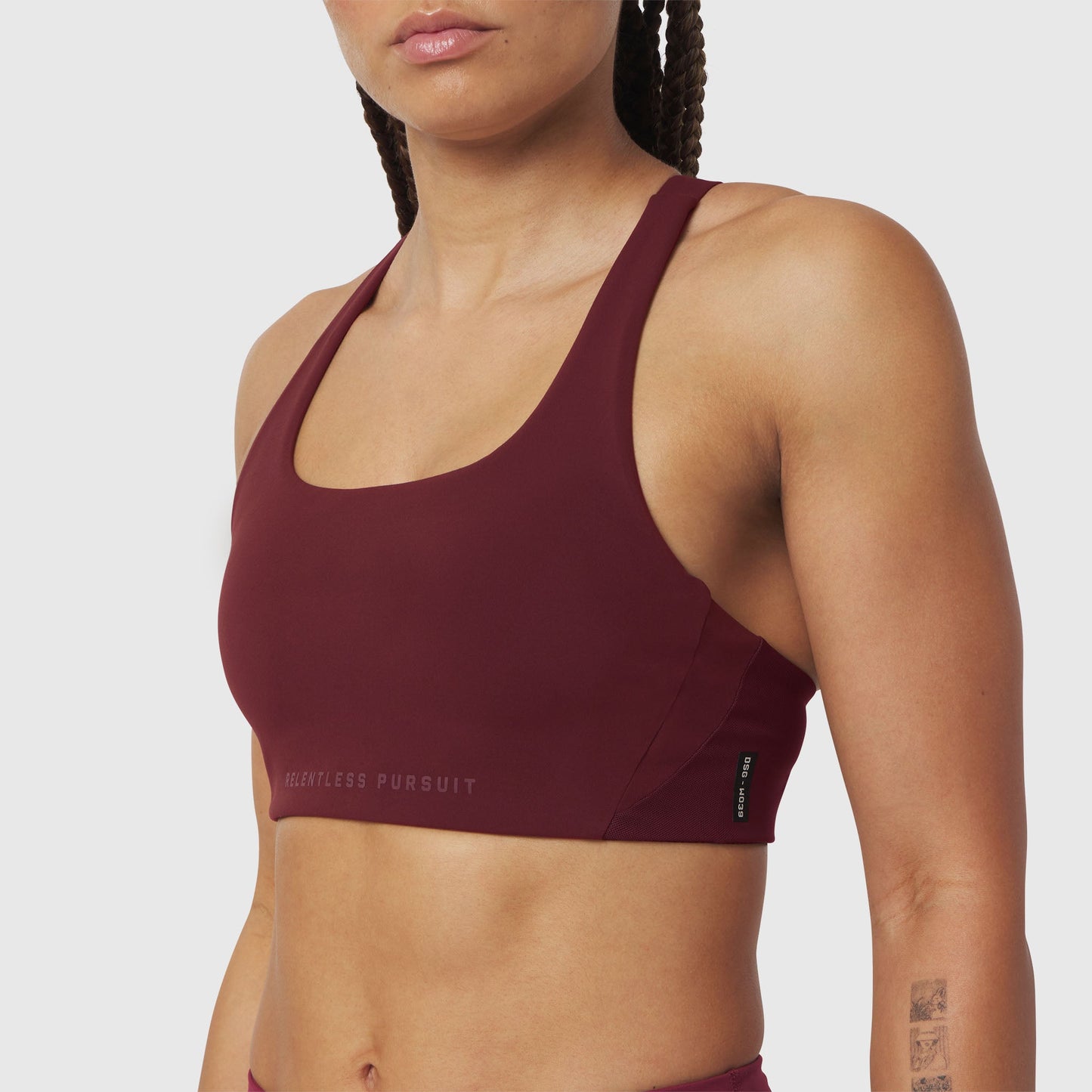 W039. LYCRA® Hybrid Sports Bra Crimson | ASRV for sale