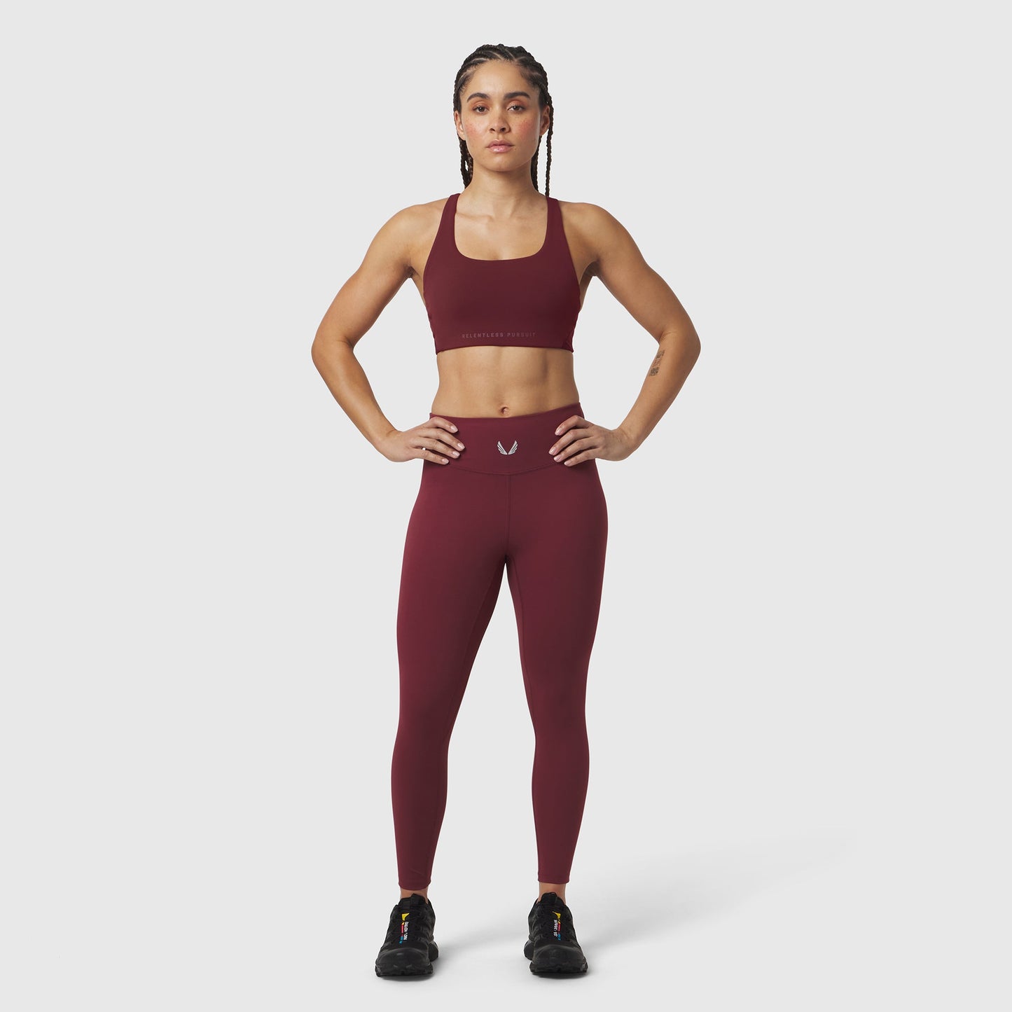 W039. LYCRA® Hybrid Sports Bra Crimson | ASRV for sale