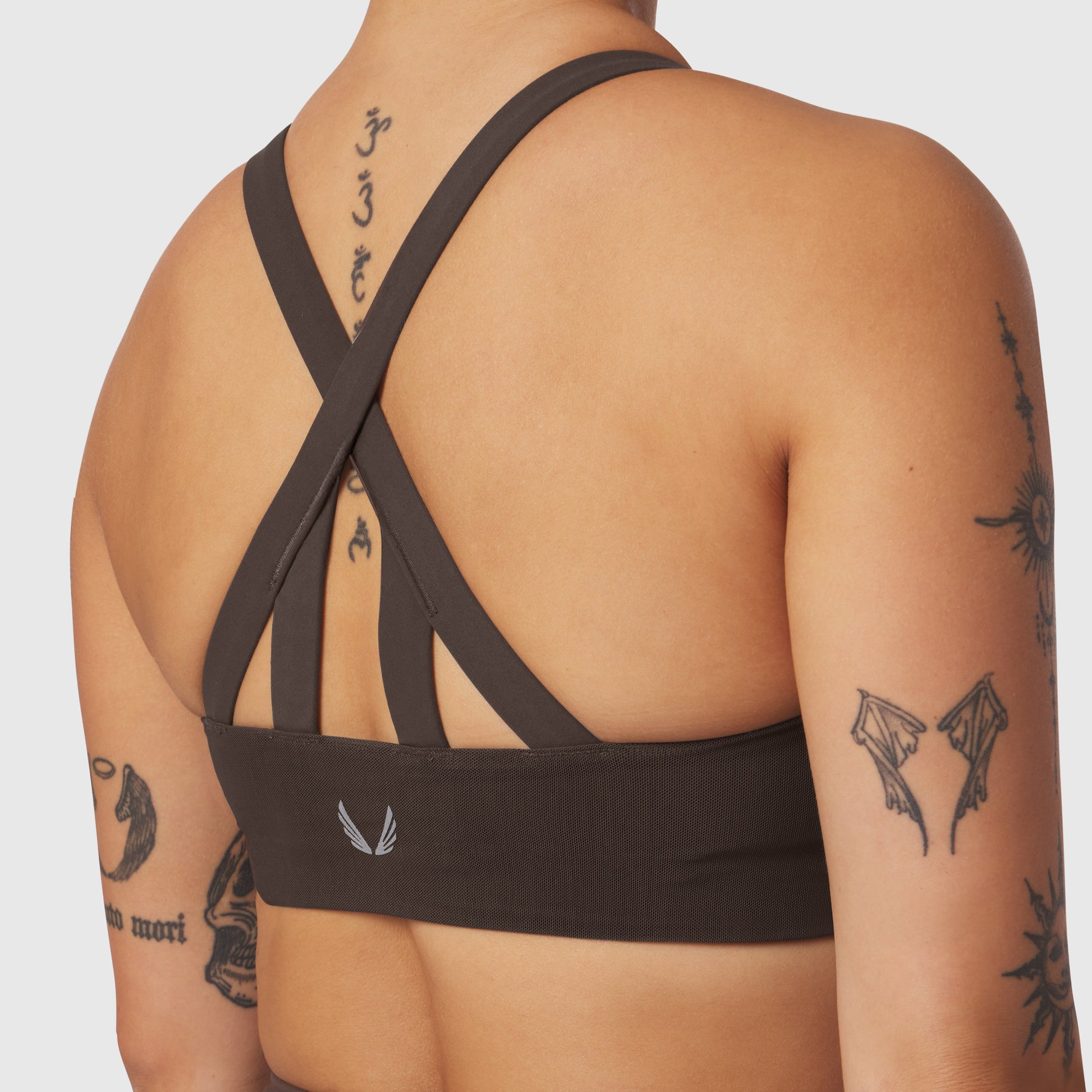 W039. LYCRA® Hybrid Sports Bra Dark Earth | ASRV discount