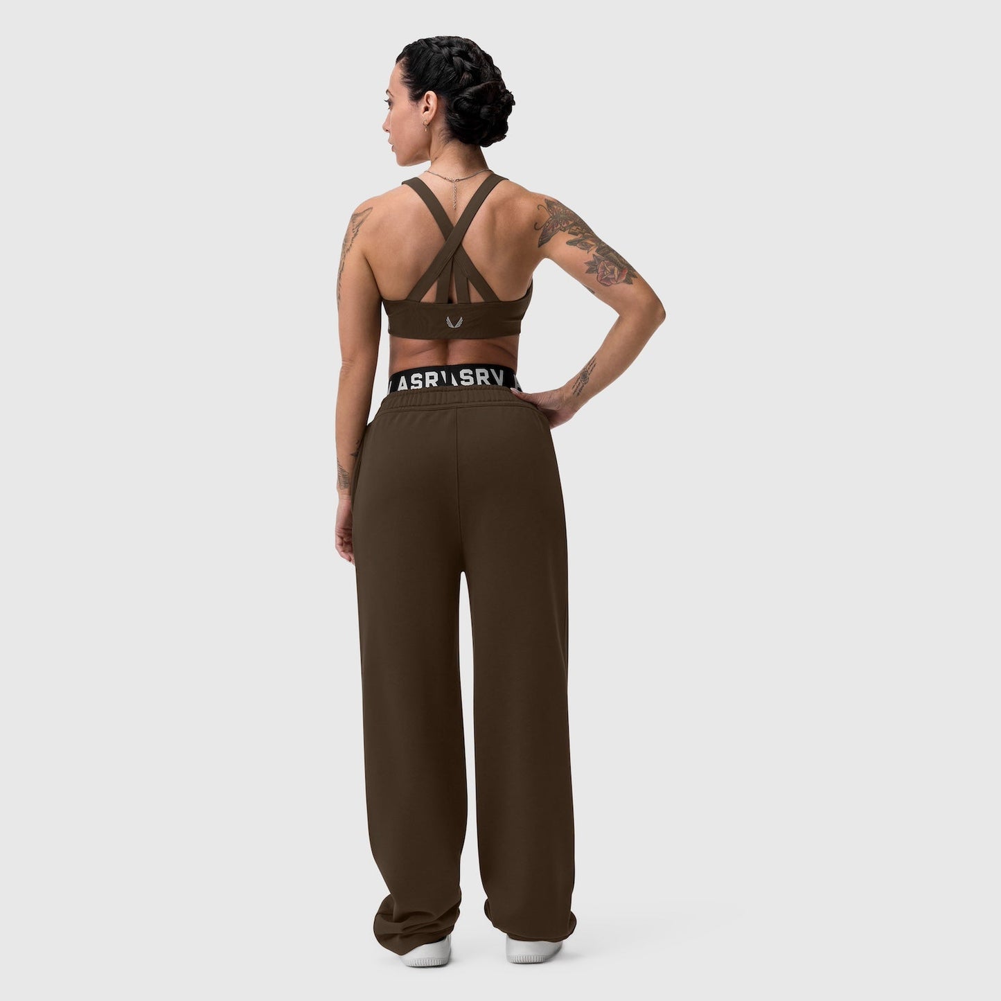 W039. LYCRA® Hybrid Sports Bra Dark Earth | ASRV discount
