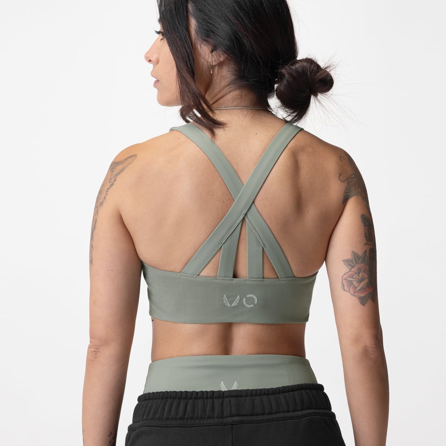 ASRV x Equinox Lycra® Hybrid Sports Bra Sage | ASRV Online
