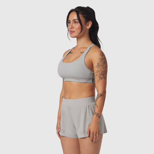 W039. LYCRA® Hybrid Sports Bra Slate Grey | ASRV near me