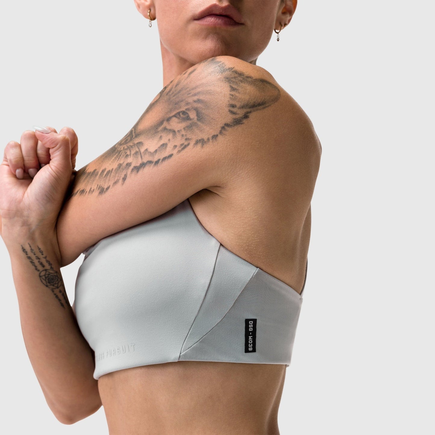 W039. LYCRA® Hybrid Sports Bra Slate Grey | ASRV near me