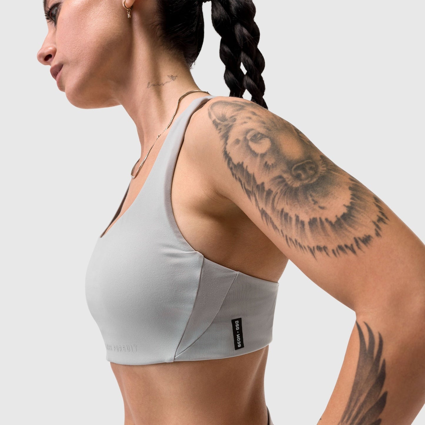 W039. LYCRA® Hybrid Sports Bra Slate Grey | ASRV near me