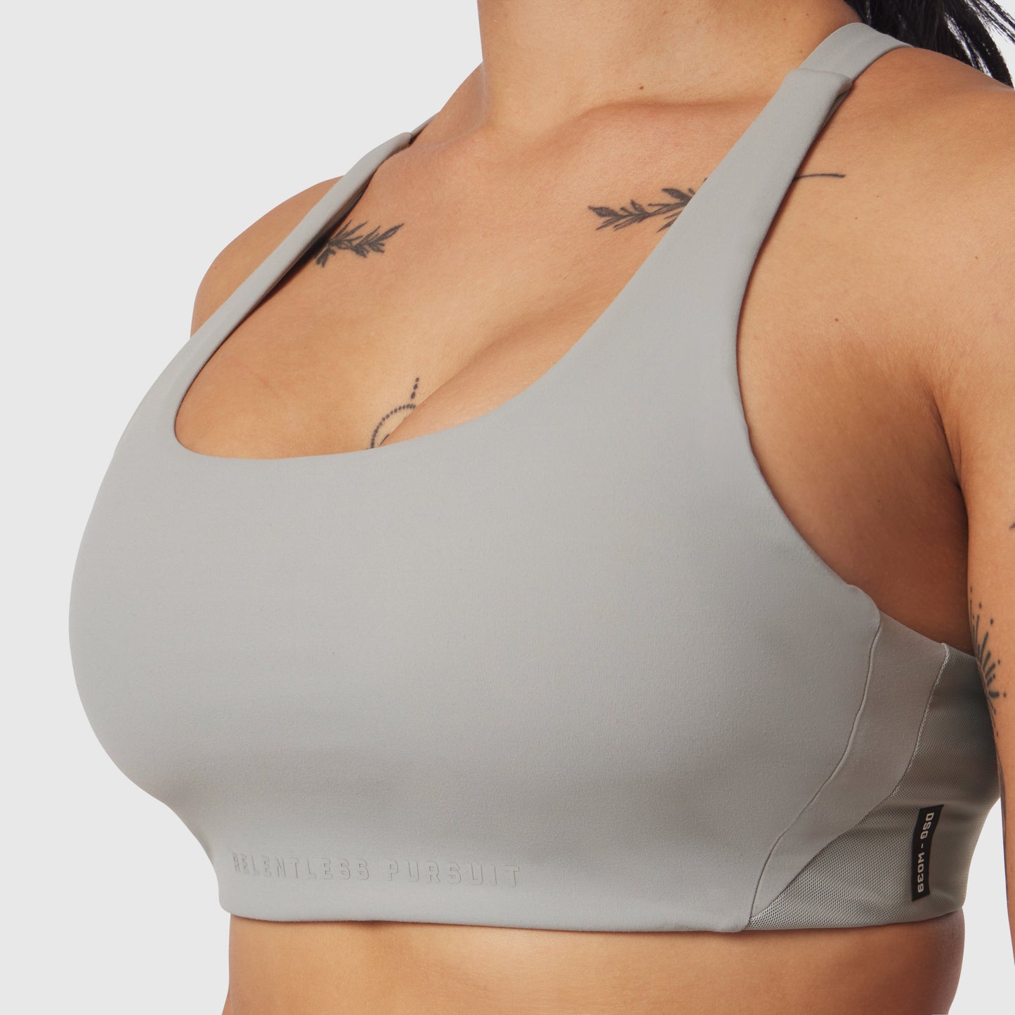 W039. LYCRA® Hybrid Sports Bra Slate Grey | ASRV near me
