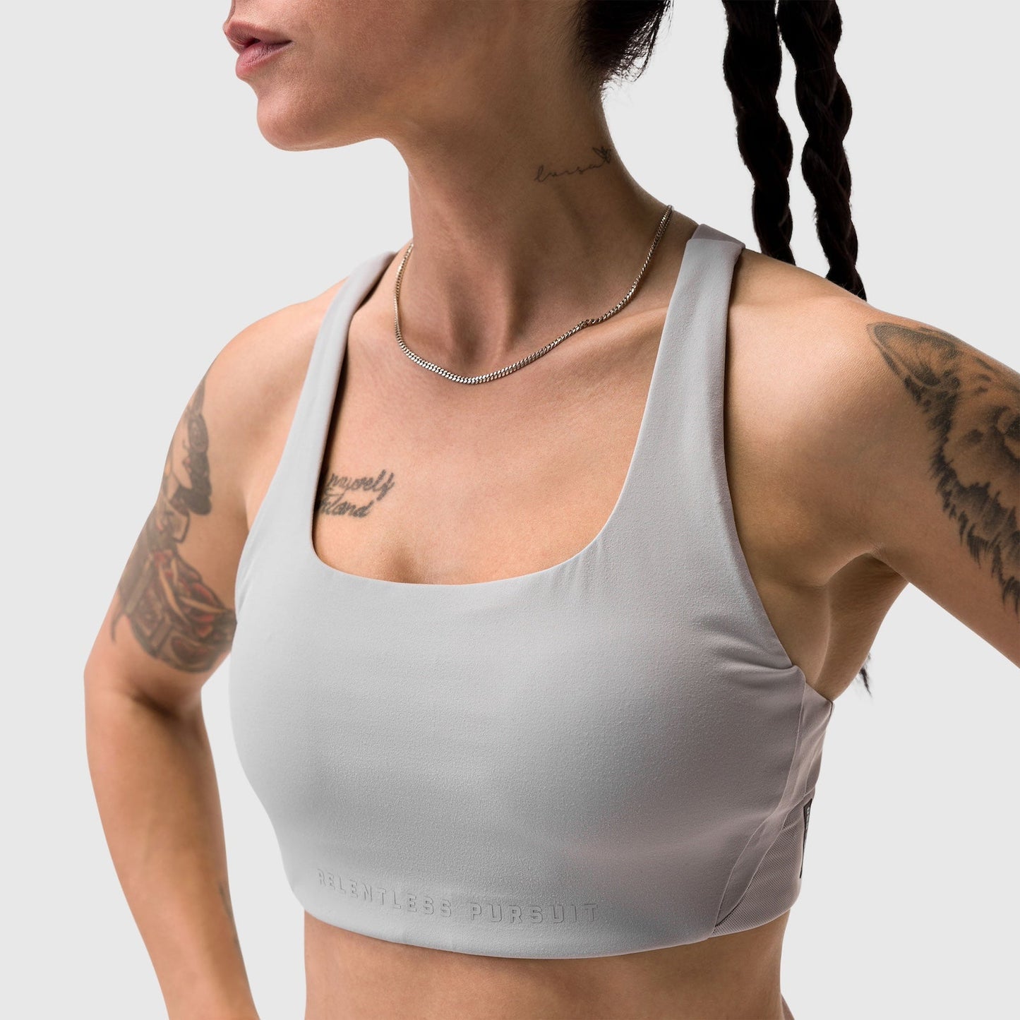W039. LYCRA® Hybrid Sports Bra Slate Grey | ASRV near me