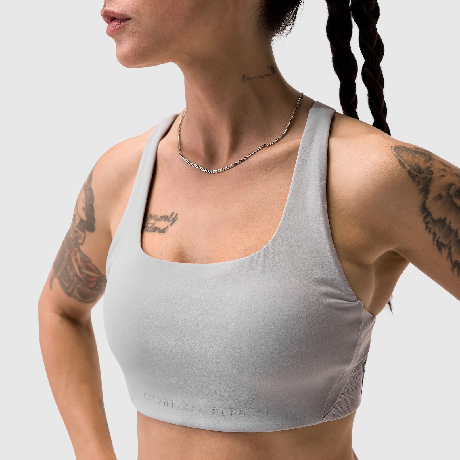 W039. LYCRA® Hybrid Sports Bra Slate Grey | ASRV near me