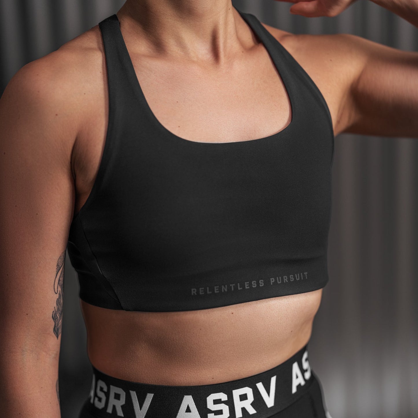 W039. LYCRA® Hybrid Sports Bra Black | ASRV sale