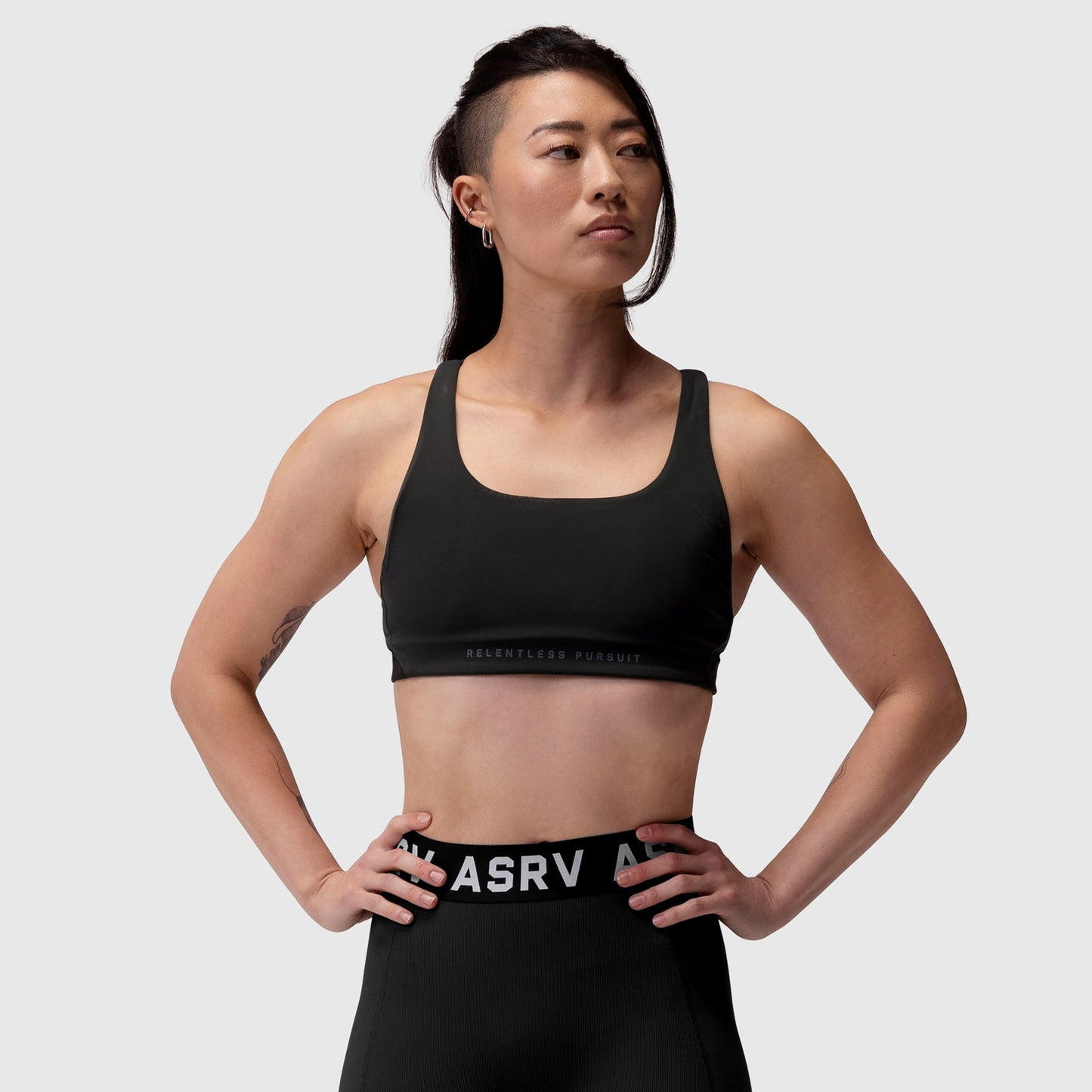 W039. LYCRA® Hybrid Sports Bra Black | ASRV sale