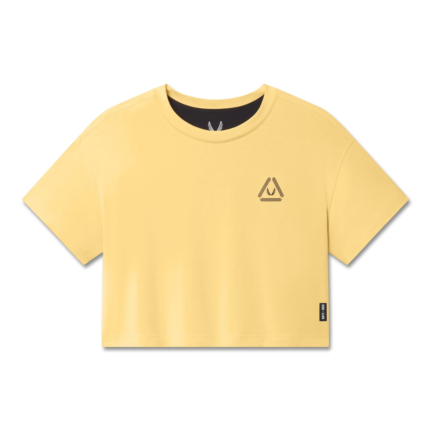 W082. SUPIMA® Ice-Skin™ Reversible Crop Tee Amber/Black | ASRV Online