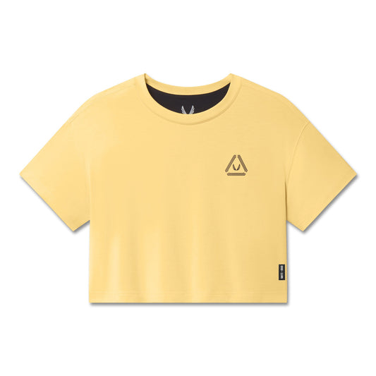 W082. SUPIMA® Ice-Skin™ Reversible Crop Tee Amber/Black | ASRV Online