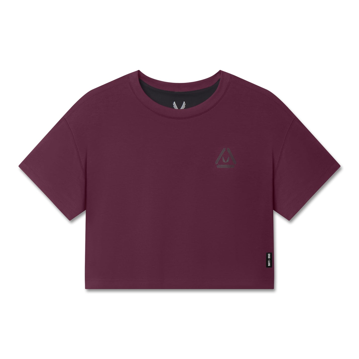 W082. SUPIMA® Ice-Skin™ Reversible Crop Tee Merlot/Black | ASRV near me
