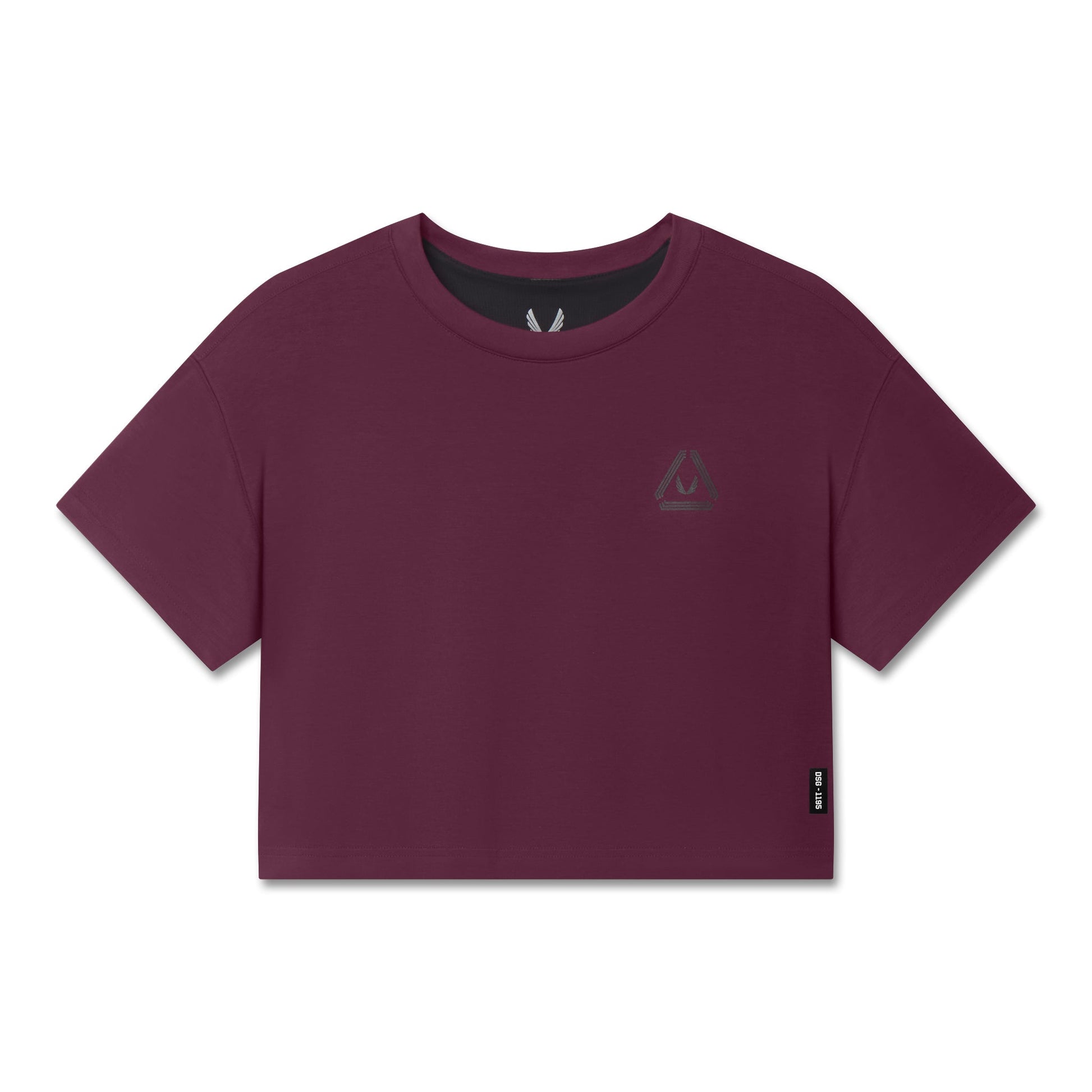 W082. SUPIMA® Ice-Skin™ Reversible Crop Tee Merlot/Black | ASRV near me
