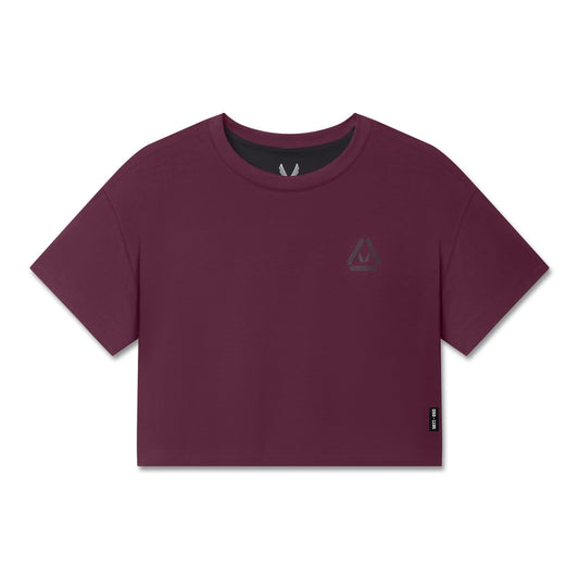 W082. SUPIMA® Ice-Skin™ Reversible Crop Tee Merlot/Black | ASRV near me