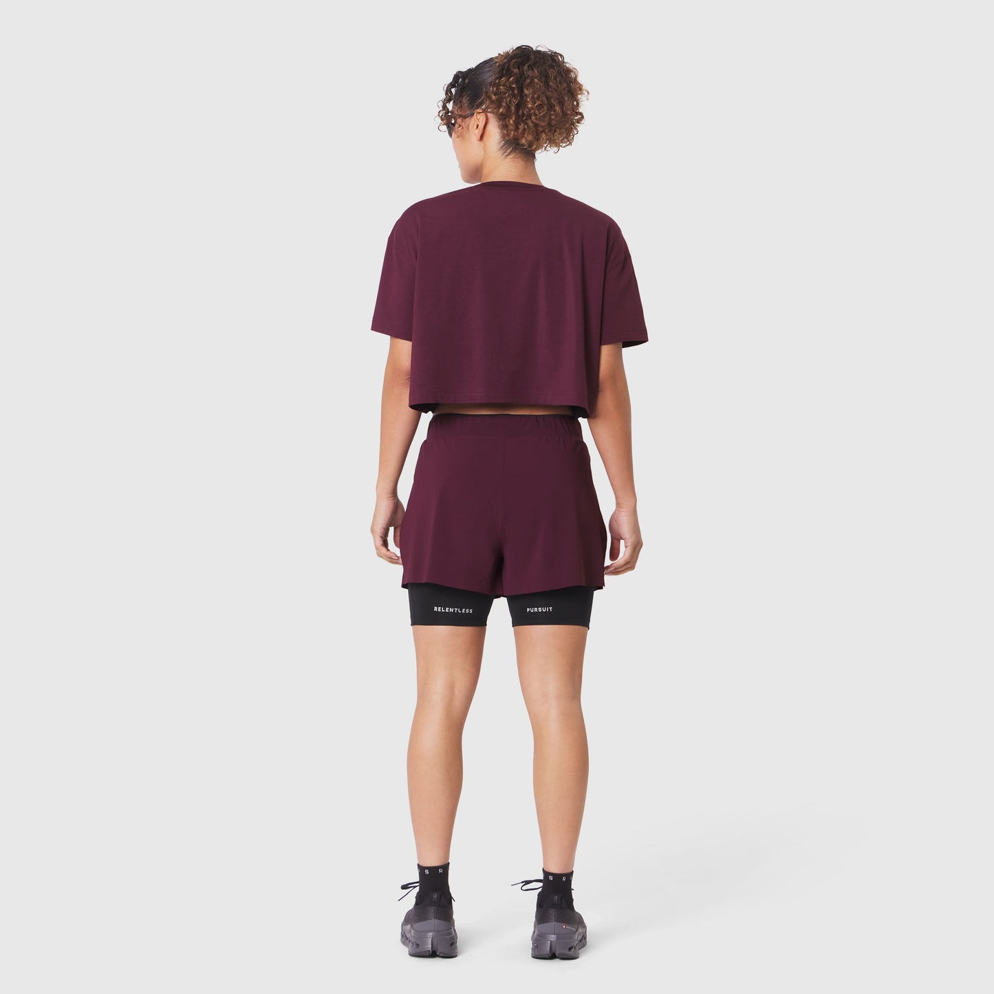 W082. SUPIMA® Ice-Skin™ Reversible Crop Tee Merlot/Black | ASRV near me