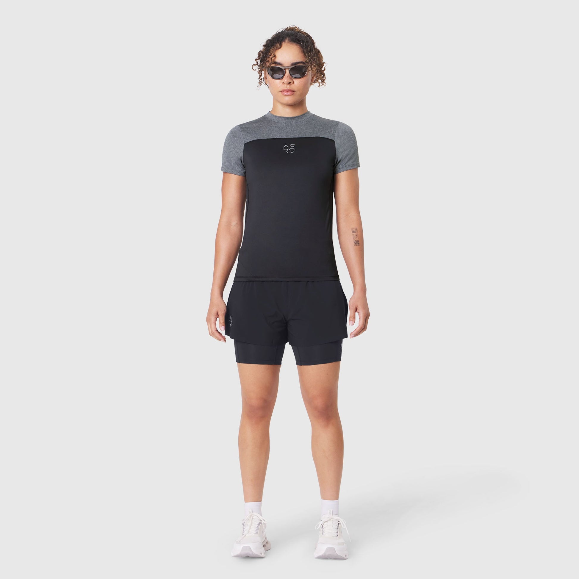 W086. AEROSILVER® UPF50+ Run Tee Black | ASRV discount