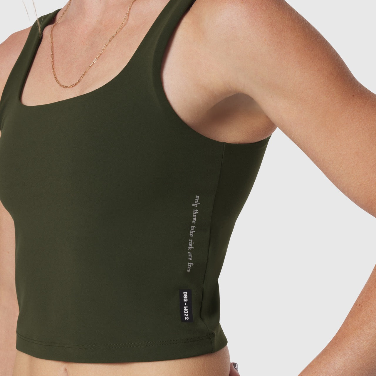 W022. LYCRA® 2-in-1 Tank Top Olive | ASRV on sale