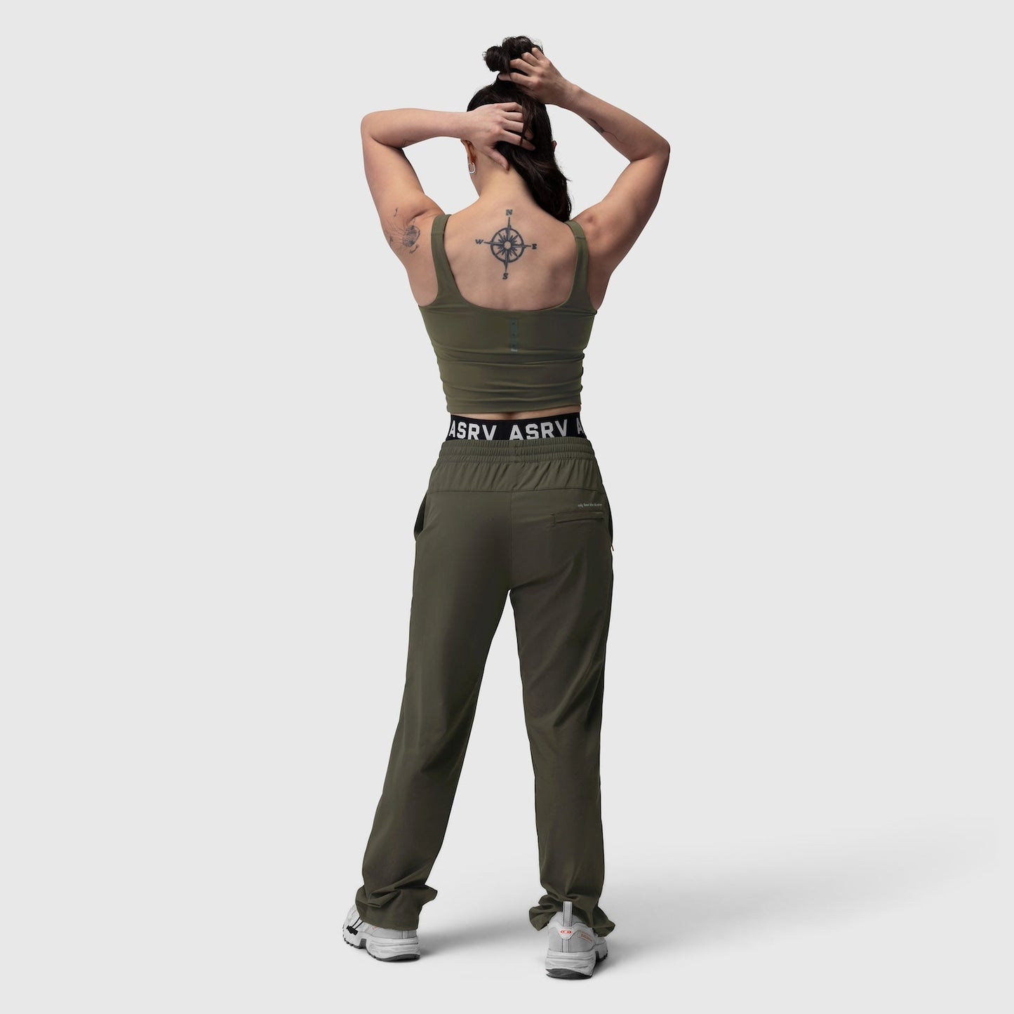 W022. LYCRA® 2-in-1 Tank Top Olive | ASRV on sale
