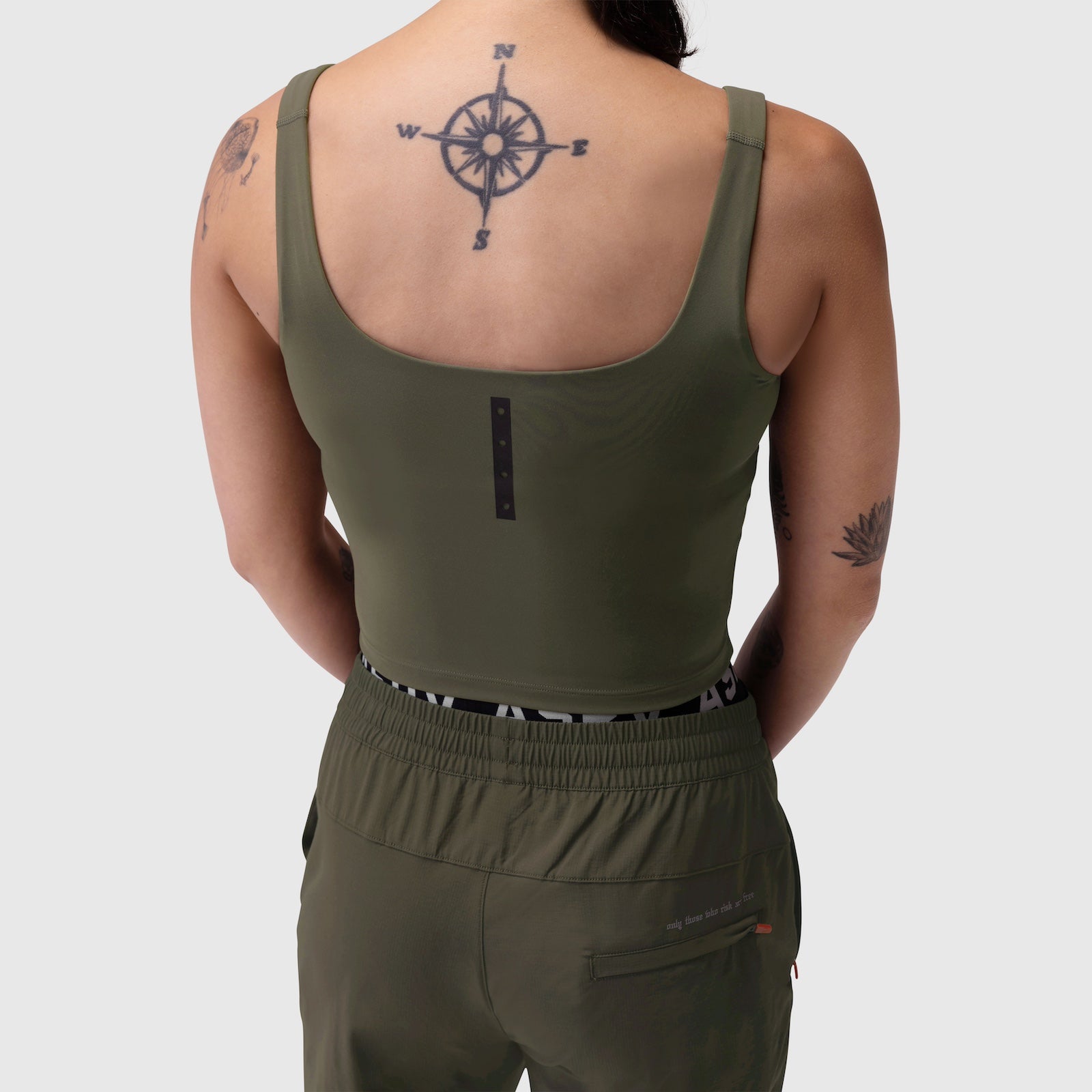 W022. LYCRA® 2-in-1 Tank Top Olive | ASRV on sale