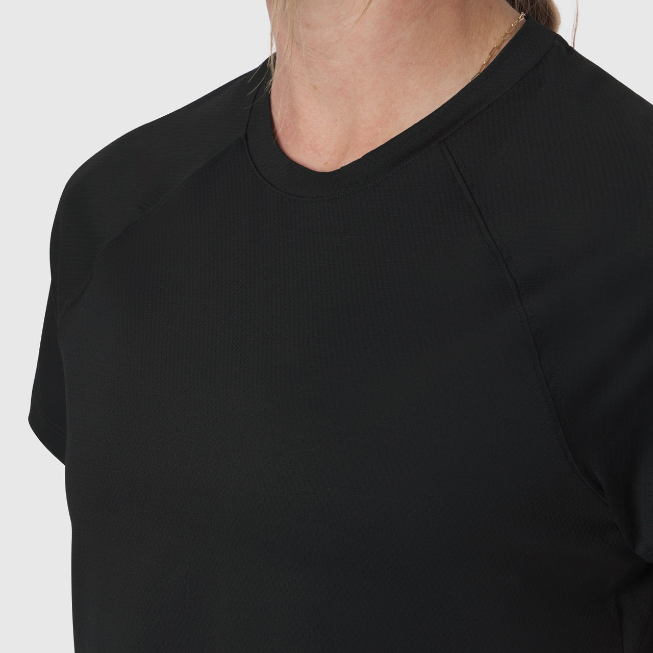 W018. AeroSilver® Cropped Tee Black | ASRV for sale