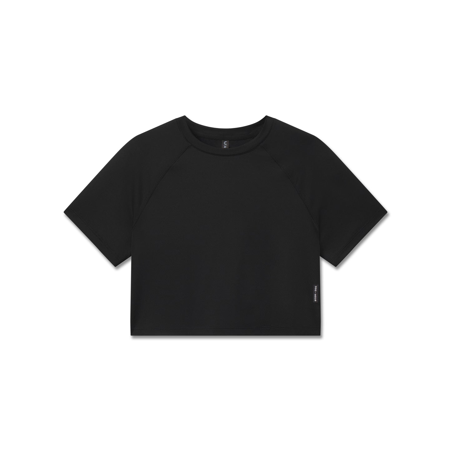 W018. AeroSilver® Cropped Tee Black | ASRV for sale