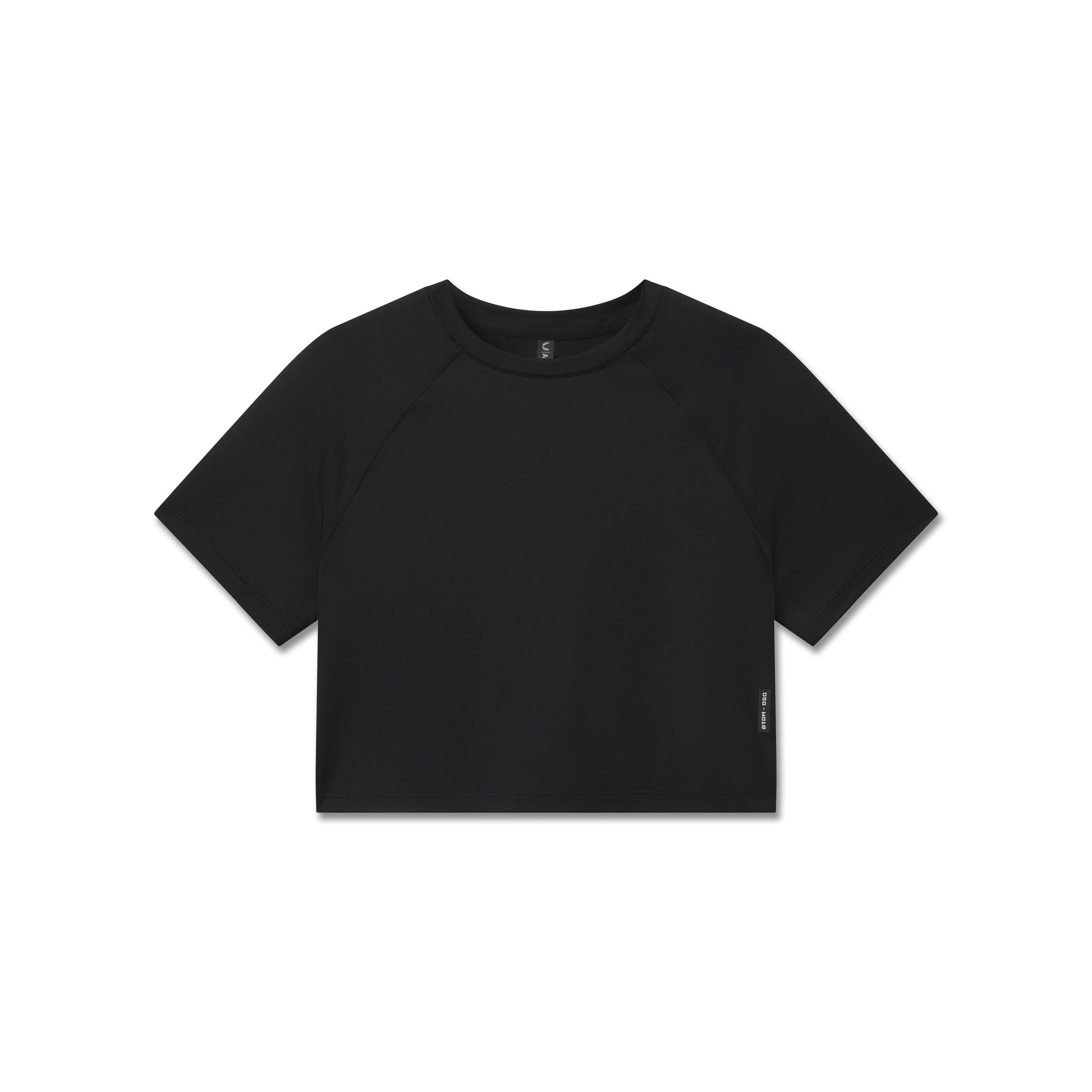 W018. AeroSilver® Cropped Tee Black | ASRV for sale