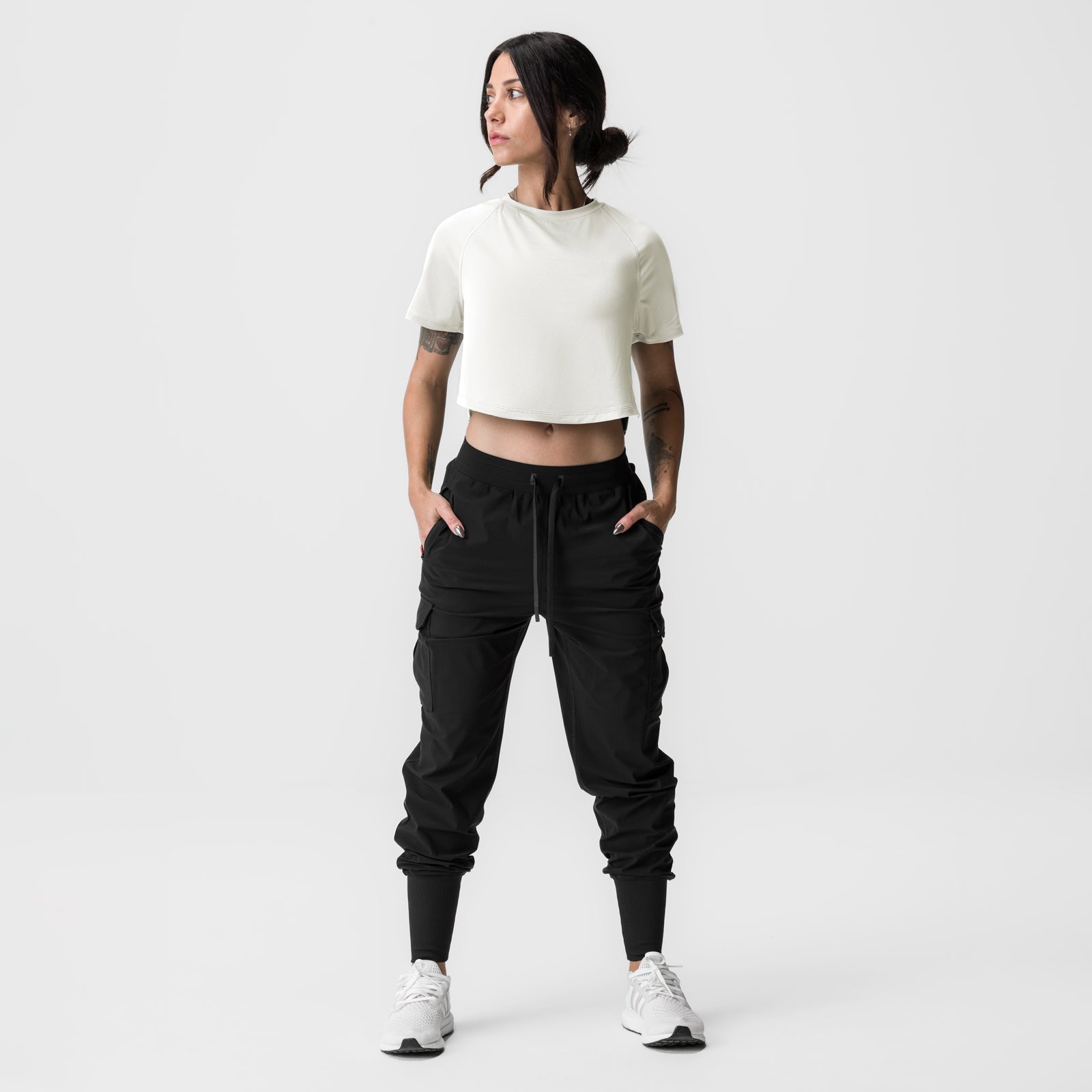 ASRV x Equinox AeroSilver® Cropped Training Tee Ivory Cream | ASRV Discount