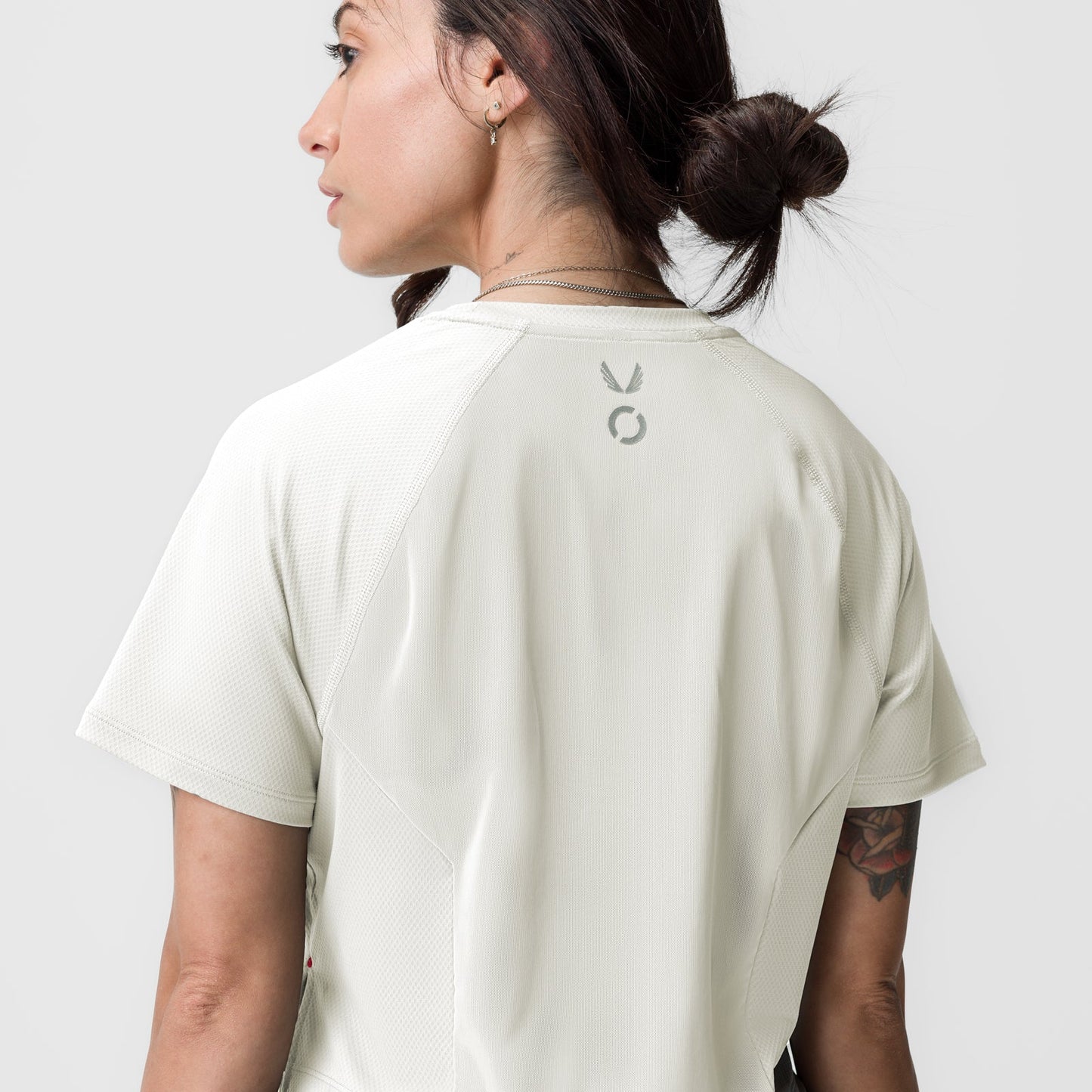 ASRV x Equinox AeroSilver® Cropped Training Tee Ivory Cream | ASRV Discount