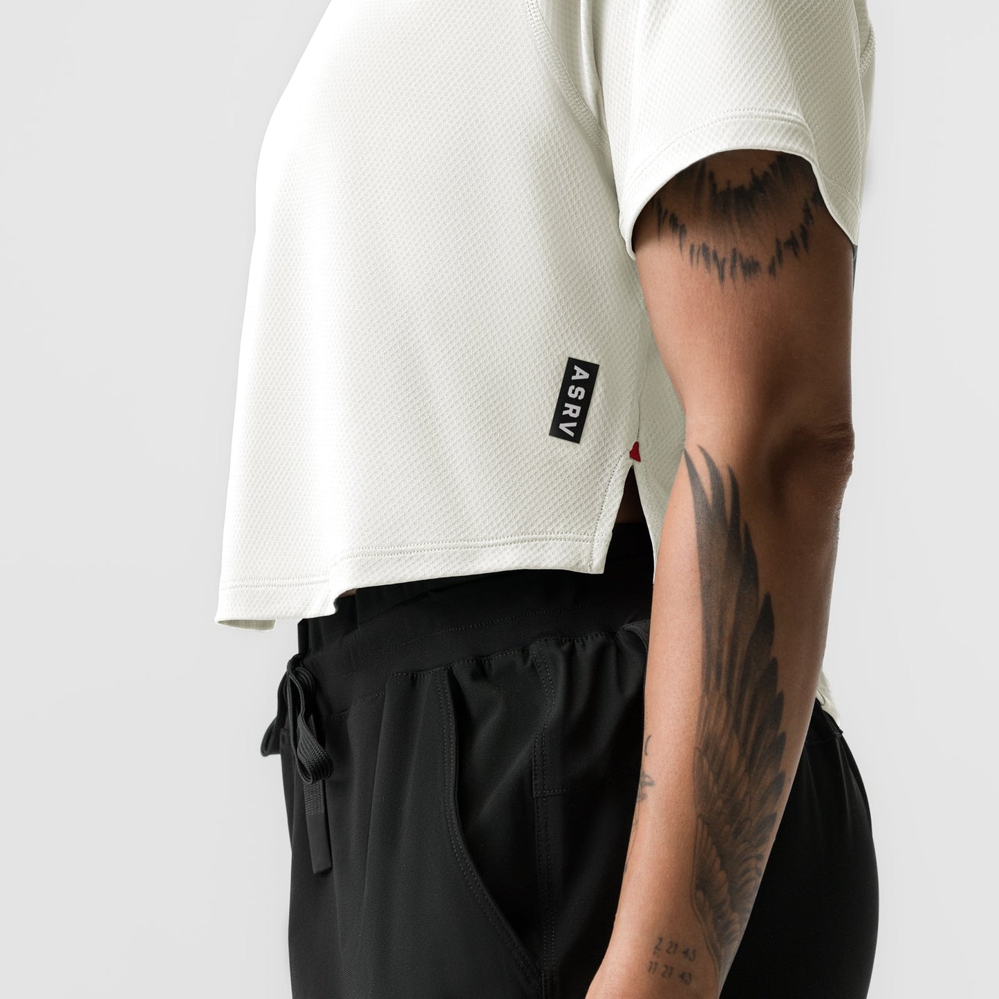 ASRV x Equinox AeroSilver® Cropped Training Tee Ivory Cream | ASRV Discount