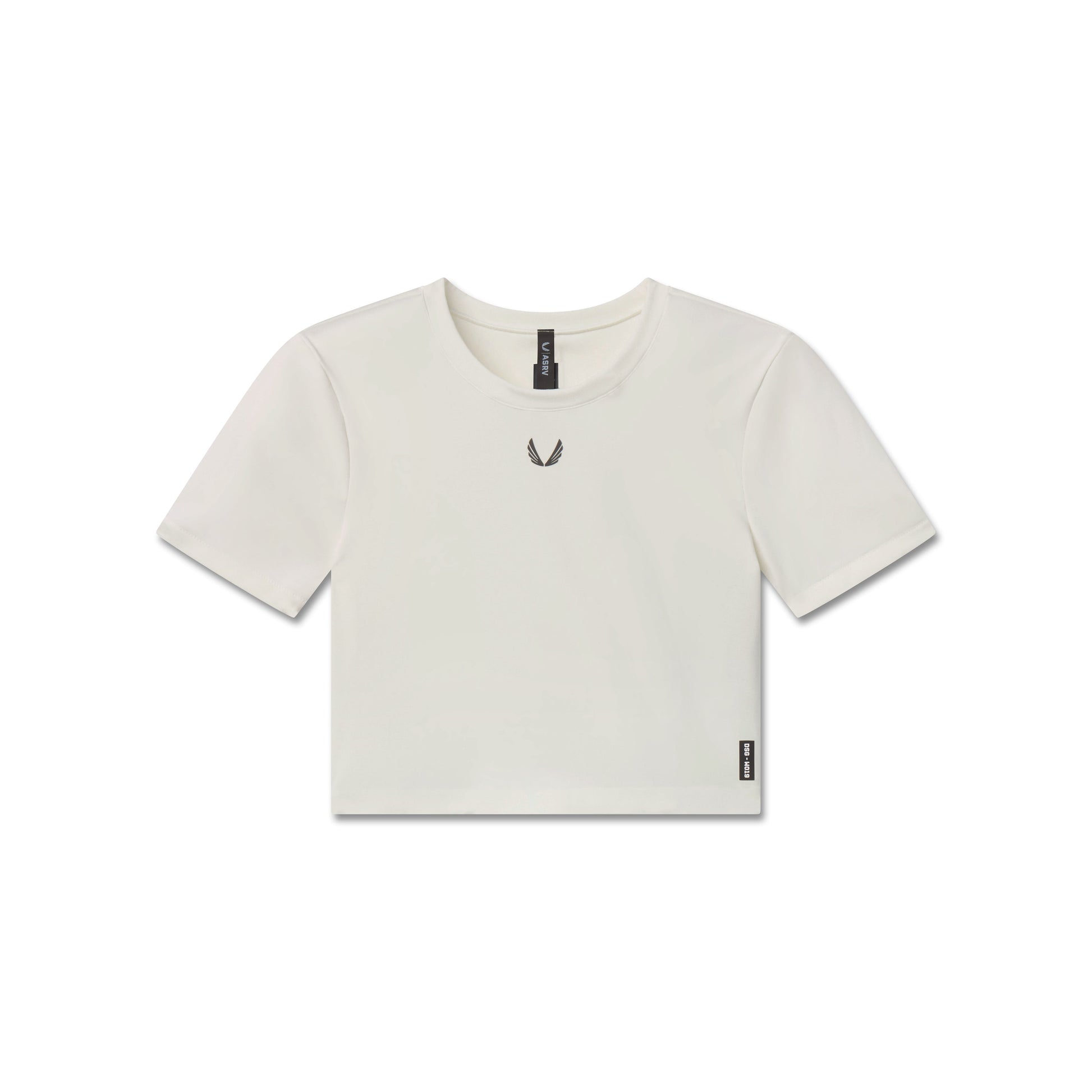 W019. LYCRA® Cropped Tee Ivory Cream | ASRV US