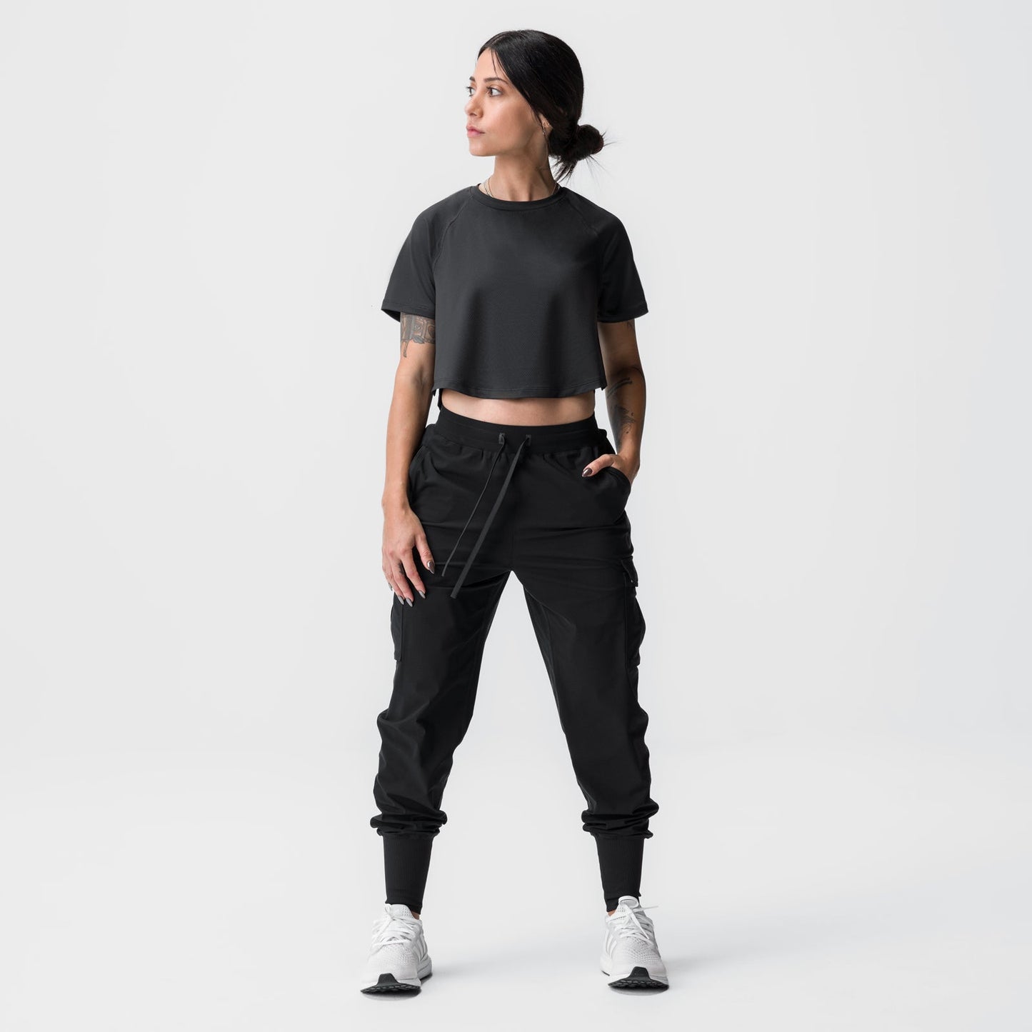 ASRV x Equinox AeroSilver® Cropped Training Tee Black | ASRV on sale