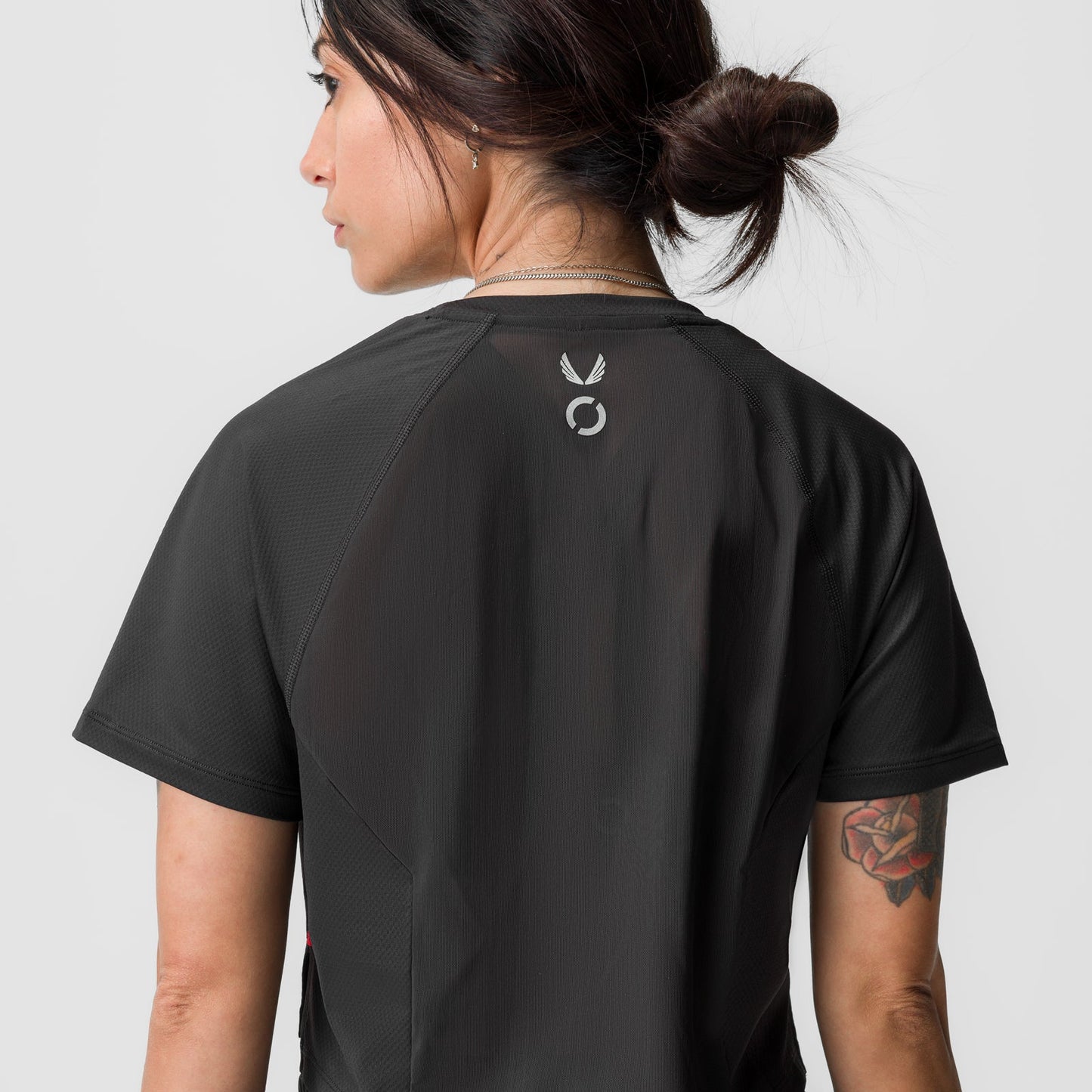 ASRV x Equinox AeroSilver® Cropped Training Tee Black | ASRV on sale