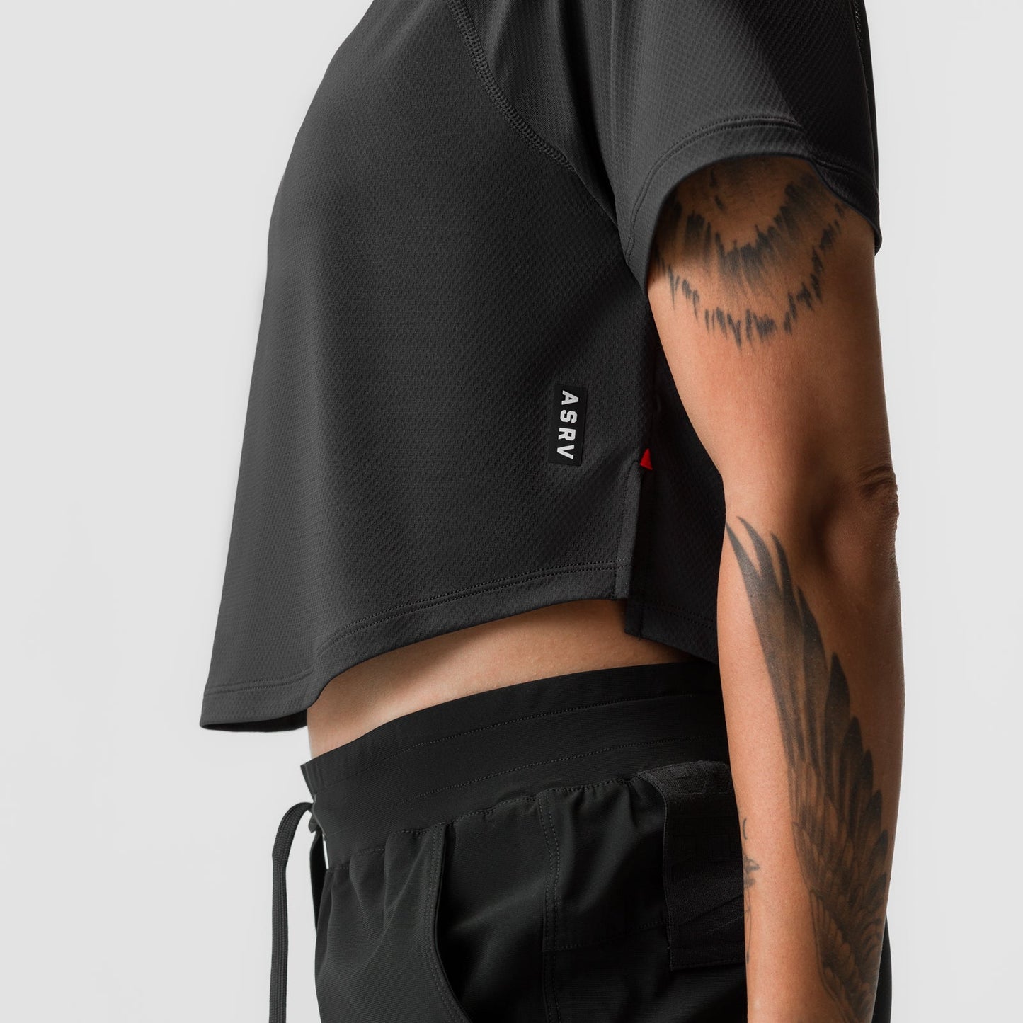 ASRV x Equinox AeroSilver® Cropped Training Tee Black | ASRV on sale