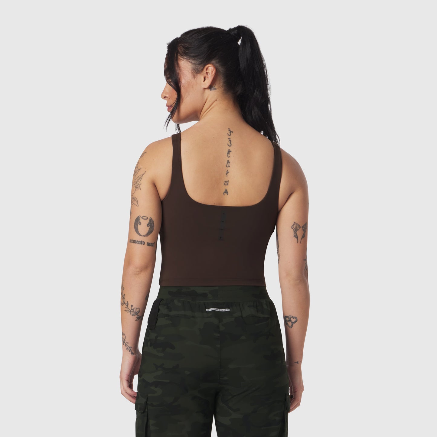 W022. LYCRA® 2-in-1 Tank Top Dark Earth | ASRV Discount
