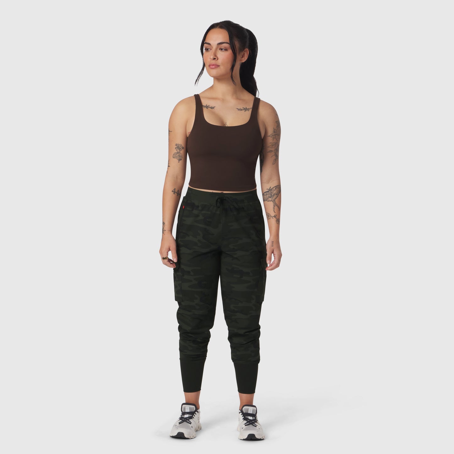 W022. LYCRA® 2-in-1 Tank Top Dark Earth | ASRV Discount