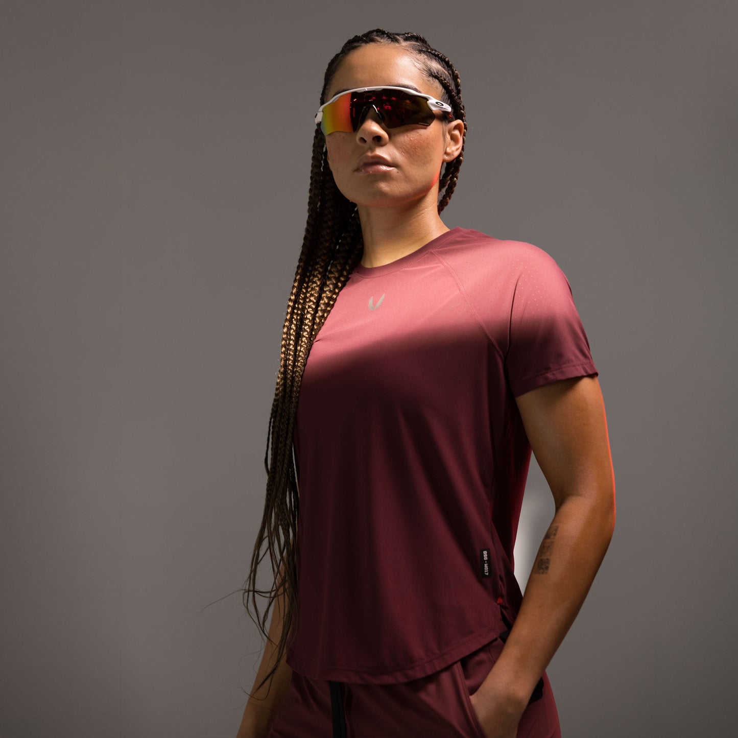 W017. Laser-Vent™ Established Tee Crimson | ASRV near me