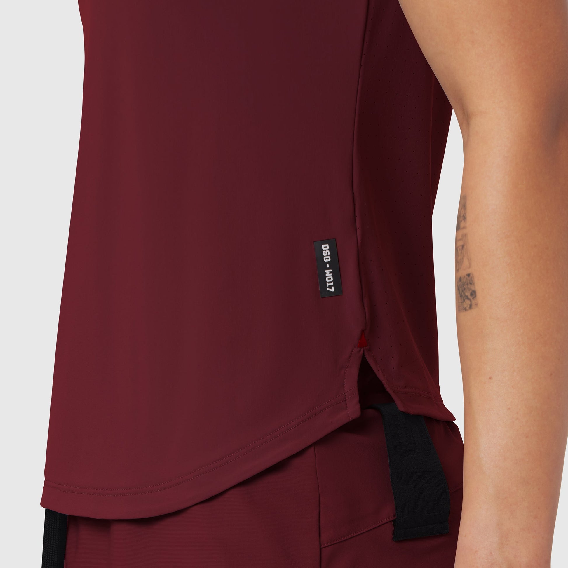 W017. Laser-Vent™ Established Tee Crimson | ASRV near me