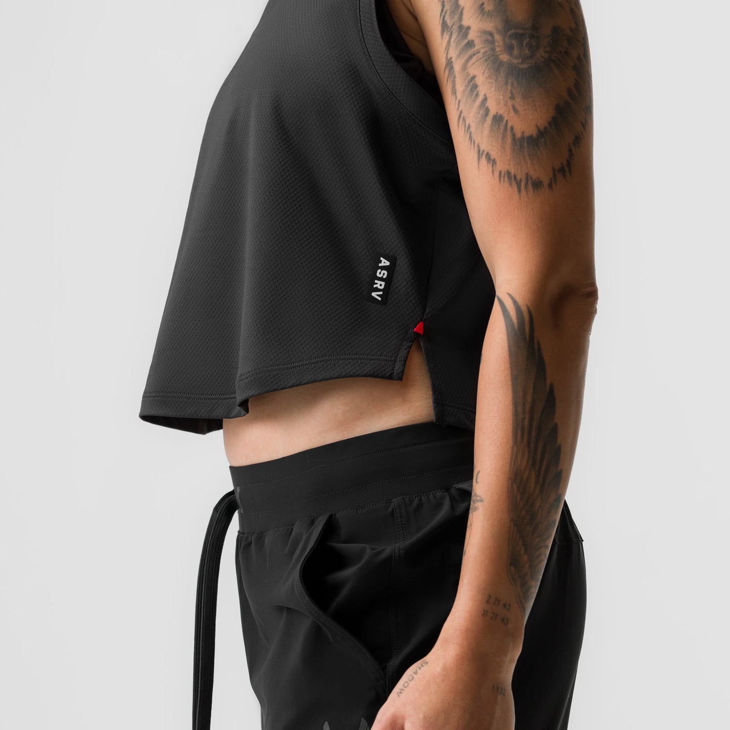 ASRV x Equinox AeroSilver® Cropped Training Tank Black | ASRV on sale