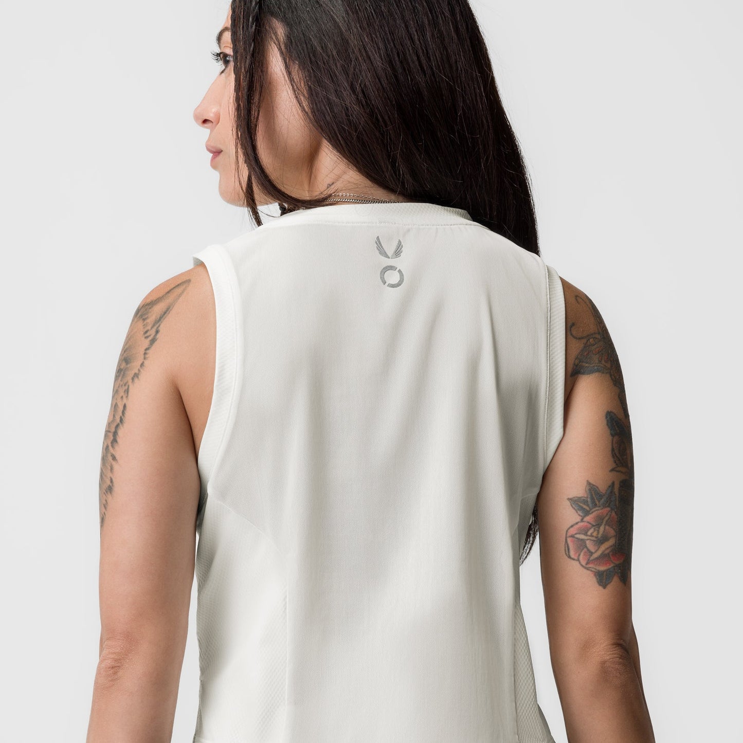 ASRV x Equinox AeroSilver® Cropped Training Tank Ivory Cream | ASRV for sale