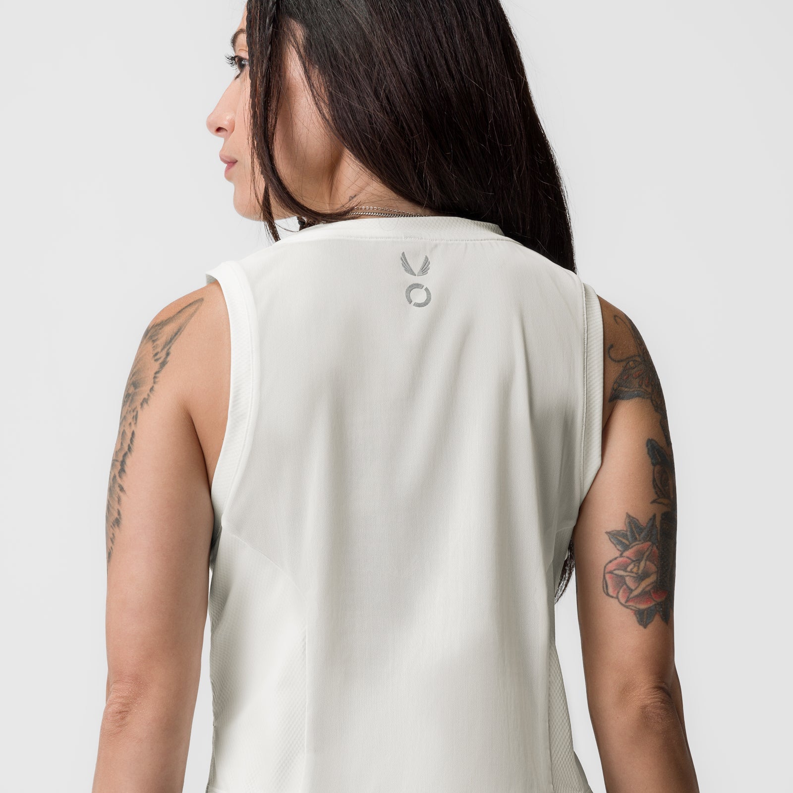 ASRV x Equinox AeroSilver® Cropped Training Tank Ivory Cream | ASRV for sale