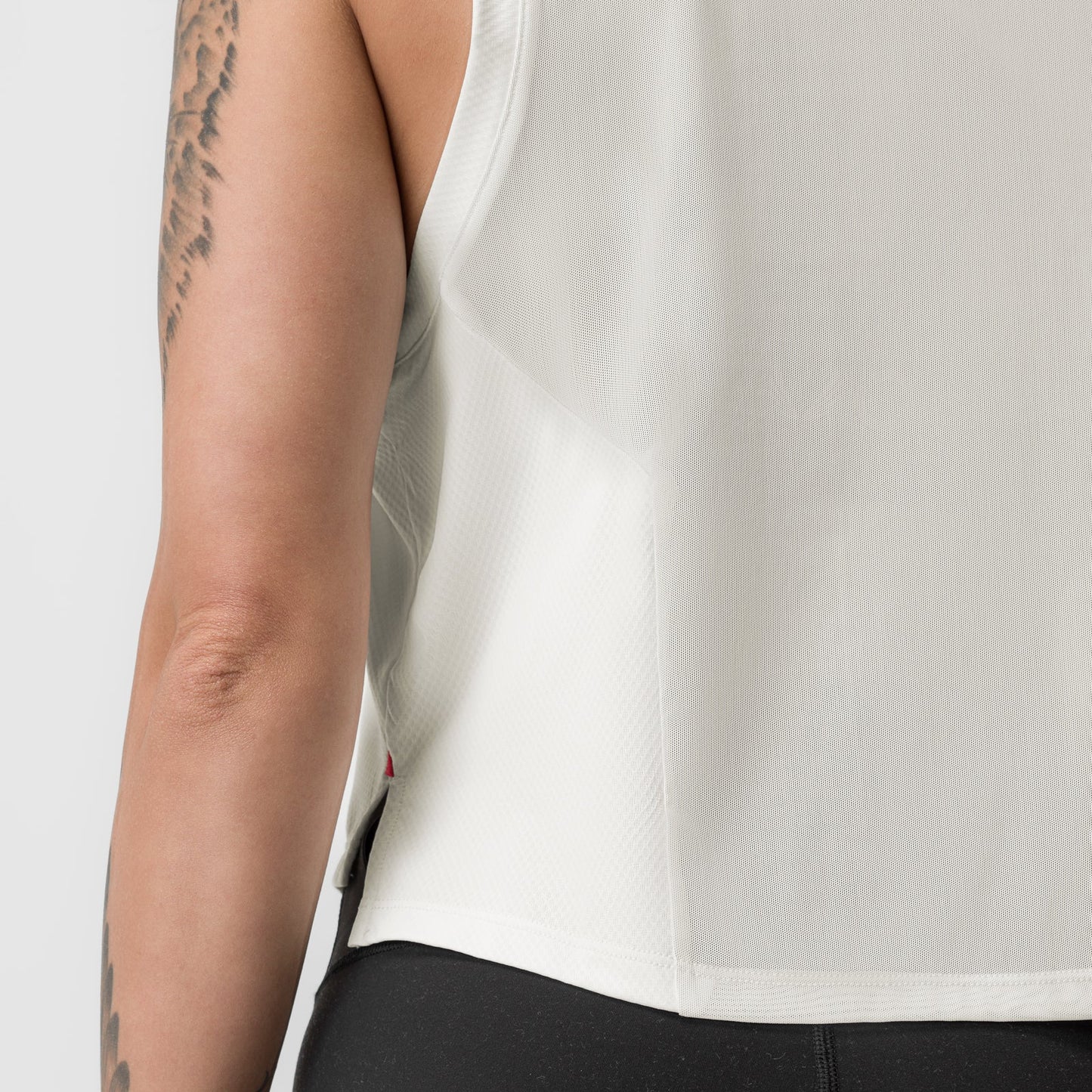 ASRV x Equinox AeroSilver® Cropped Training Tank Ivory Cream | ASRV for sale