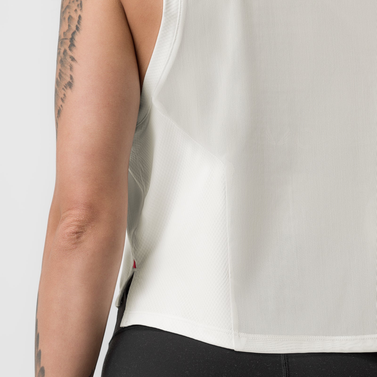 ASRV x Equinox AeroSilver® Cropped Training Tank Ivory Cream | ASRV for sale