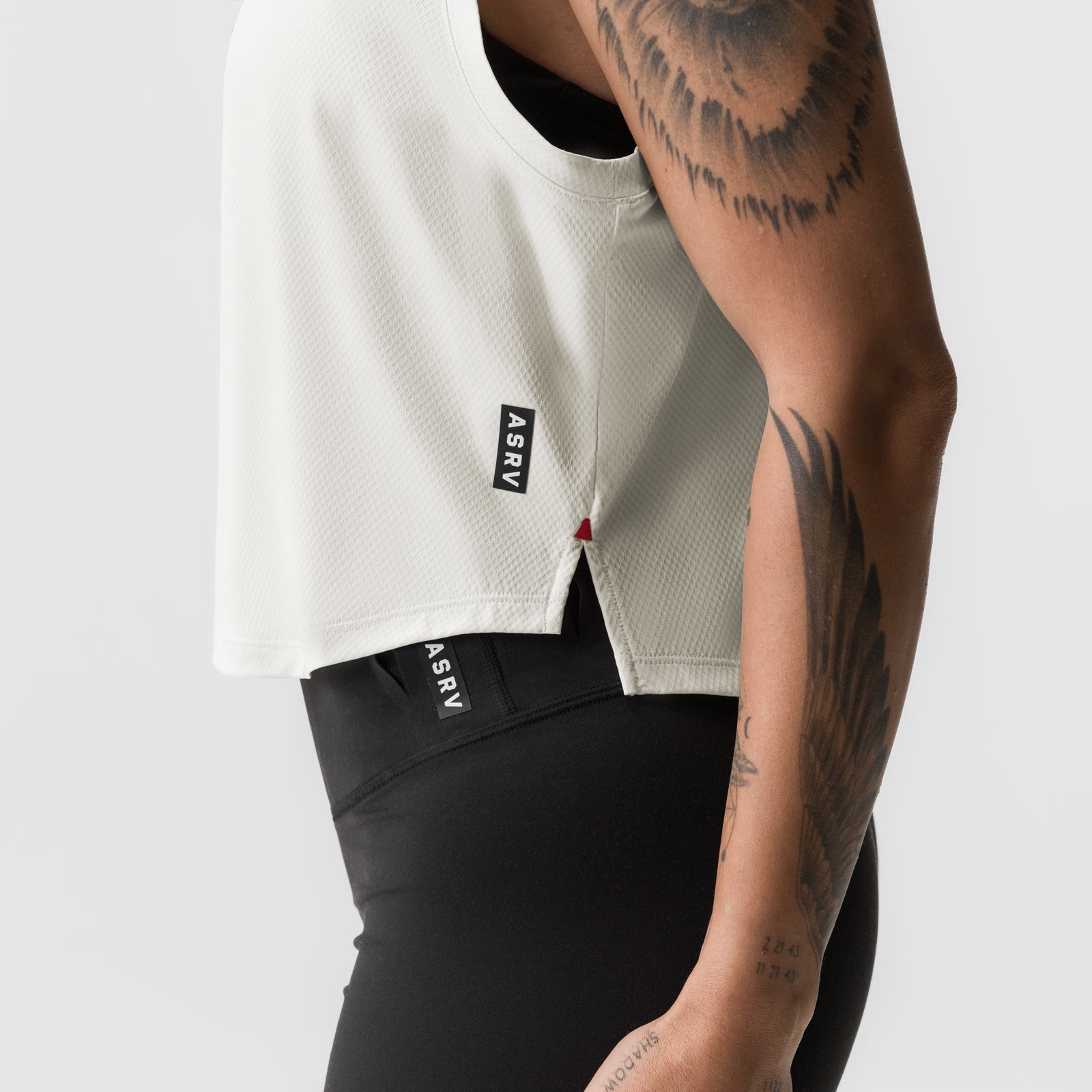 ASRV x Equinox AeroSilver® Cropped Training Tank Ivory Cream | ASRV for sale